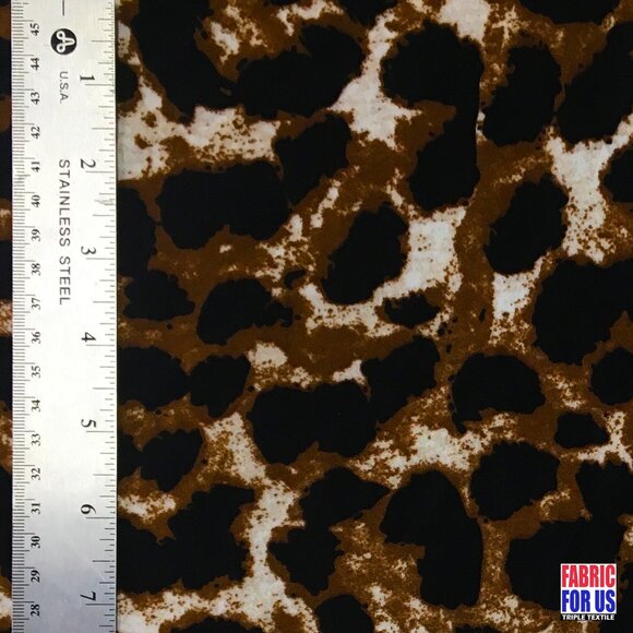Jaguar Big Cat Spots Poly-Spandex Stretch Fabric 58/60" Wide - Picture 2 of 4